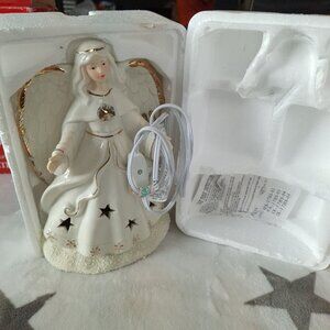 Vintage JC PENNEY Angel Porcelain & Bisque Night Light Lamp Figurine Christmas‎